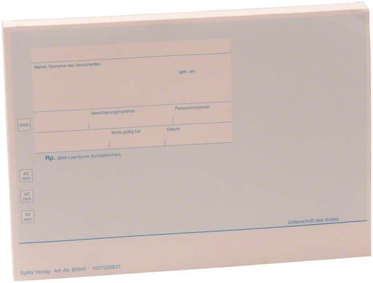 Image of Chipkarten-Privatrezept quer blau