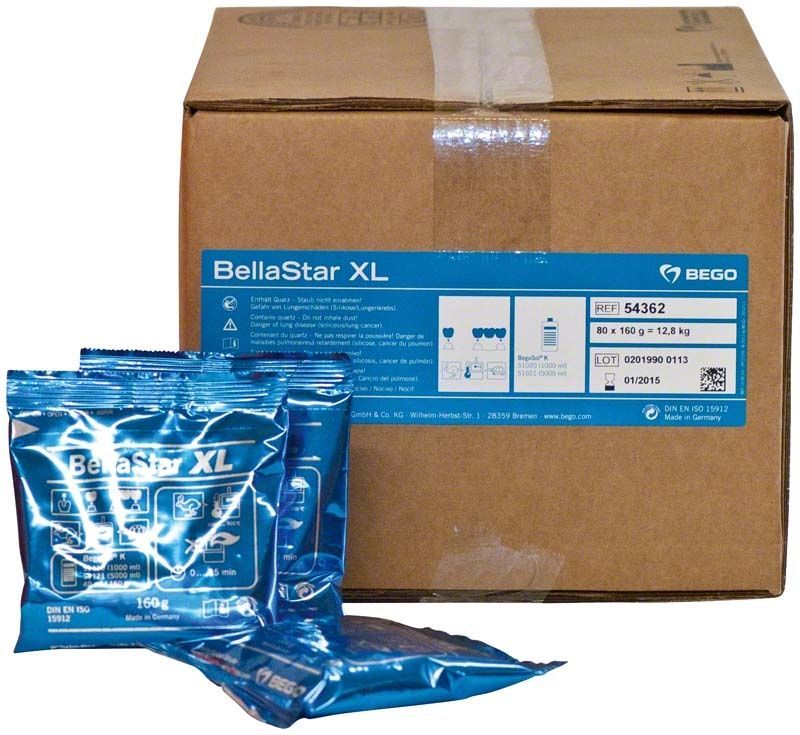 BellaStar XL 80 x 160g Verpackung mit blauen Einzelverpackungen.