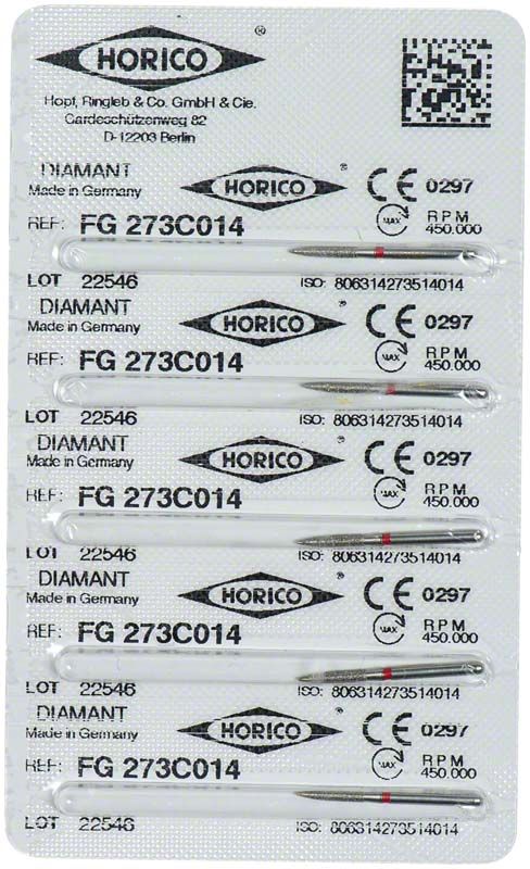 Verpackung von Diamant FG 273C 014 mit Hersteller- und CE-Informationen.