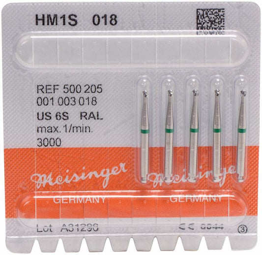 Hartmetallbohrer HM1S 018 RAL in Blisterverpackung, grüne Markierung.