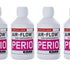 Vier Flaschen AIR-FLOW® Pulver PERIO mit lila Etikett für subgingivale Prophylaxe.