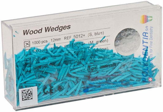 Image of Interdentalkeile aus Ahornholz 1000 St. - 12mm blau