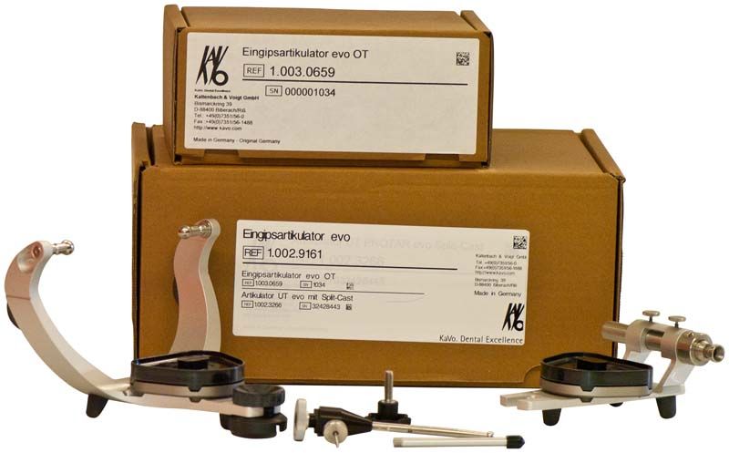 Eingipsartikulator PROTAR® evo mit Zubehör und Originalverpackung.