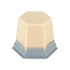 Modellierwachs GEO Classic Natural dentin-opak in sechseckiger Form mit grauer Basis.