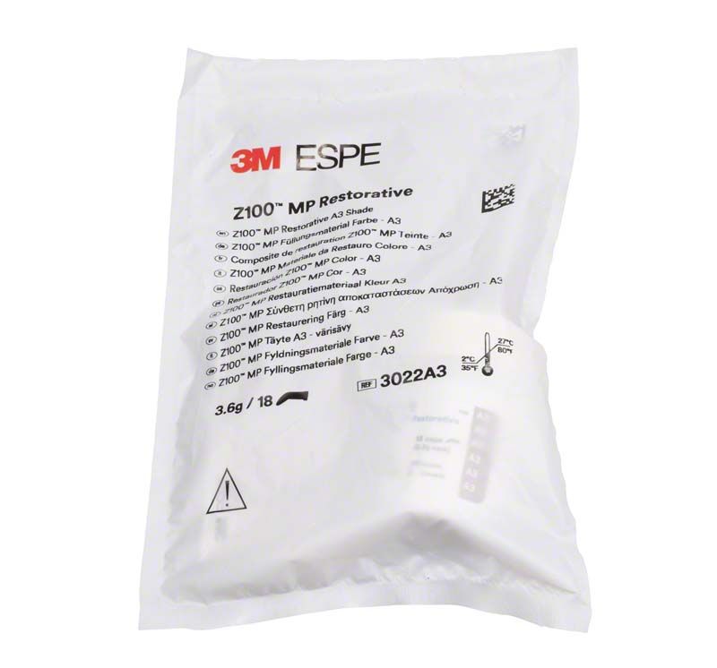 3M Z100 MP Kapseln A3 in weißer Verpackung mit Aufschrift.