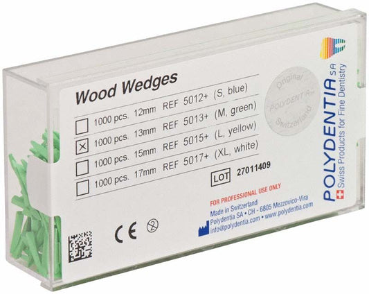 Image of Interdentalkeile aus Ahornholz 1000 St. - 13mm grün