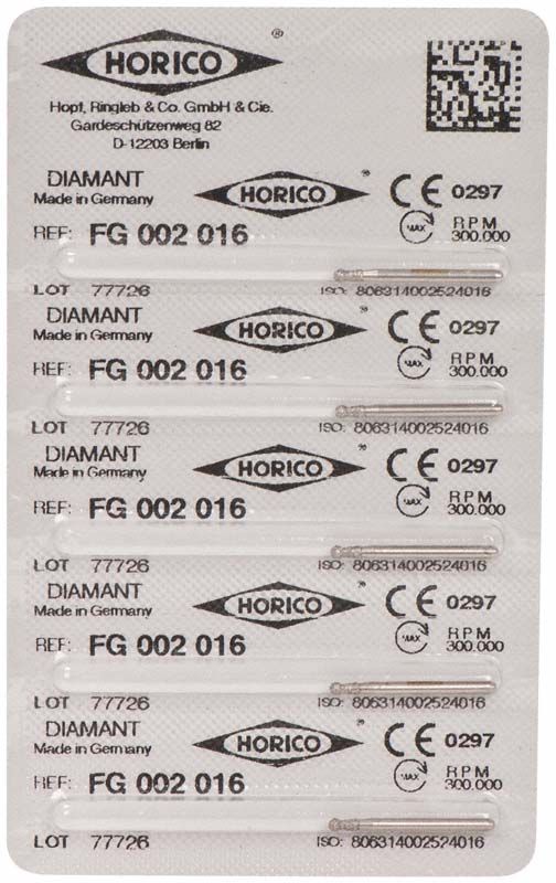Verpackung von Diamant FG 002 016 mit CE-Kennzeichnung und QR-Code.