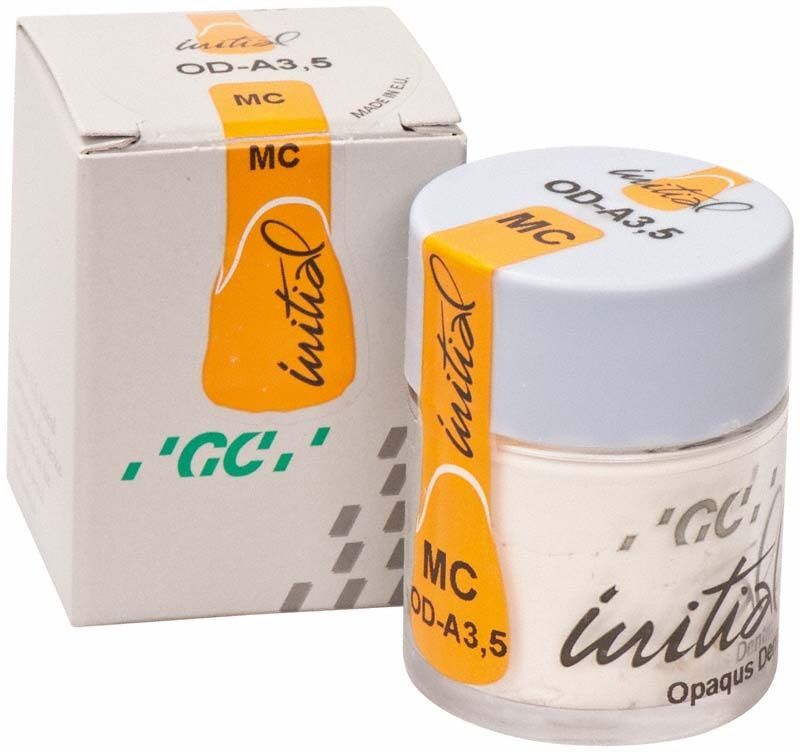 GC Initial MC Opaque Dentin 20g Dose und Verpackung.