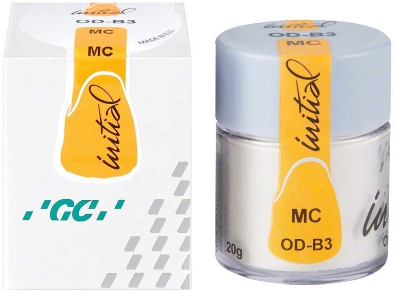 GC Initial MC Opaque Dentin 20g ODB3 in Verpackung und Dose