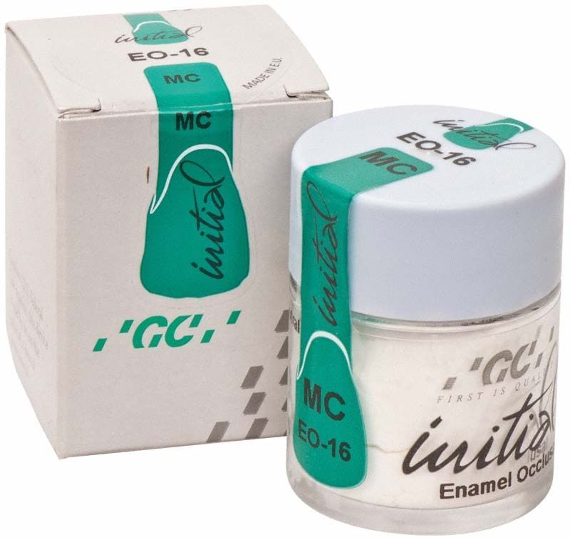 GC Initial MC Enamel Occlusal EO-16 in Originalverpackung mit grünem Logo.