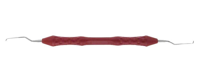 Mini-GRACEY-Kürette ANATOMIC COLOURS Figur 11/12 in roter Farbe