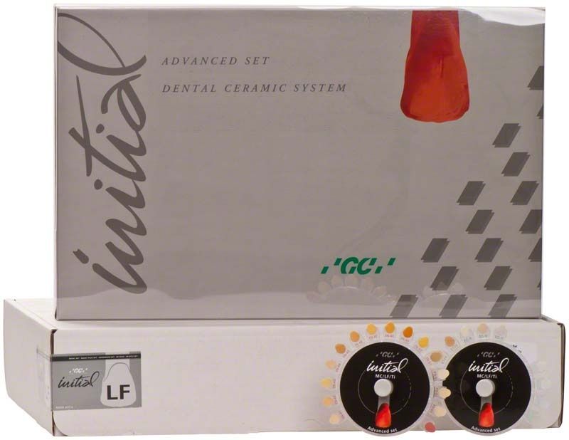 GC Initial LF Advanced Set für dentale Keramiksysteme in Originalverpackung.