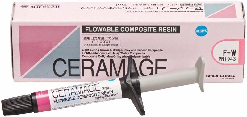 Ceramage Flowable Zahnfleisch/Effekt F-W Komposit in Spritze mit Verpackung
