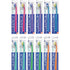 Packung mit mehreren CURAPROX ortho ultra soft Zahnbürsten in verschiedenen Farben.