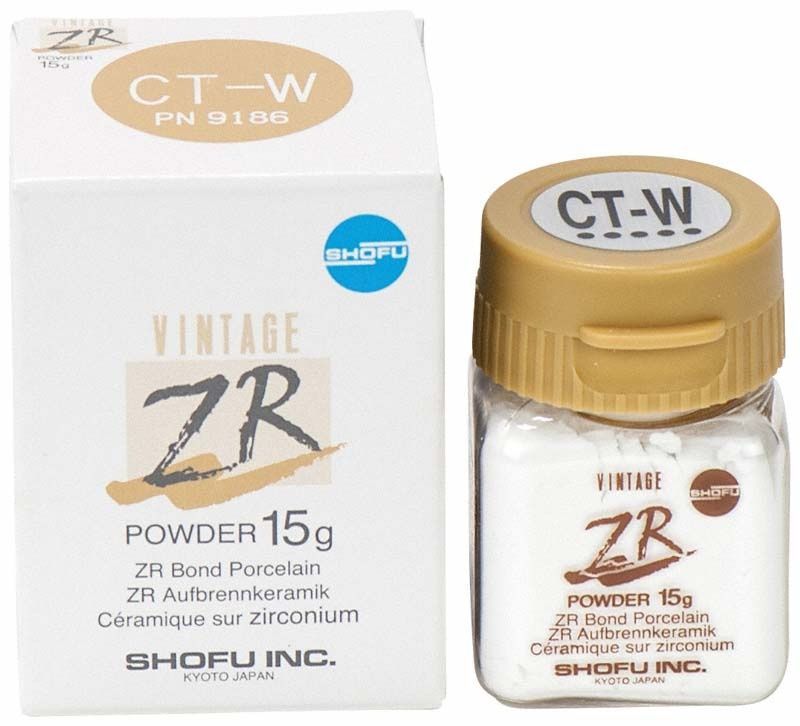 Vintage ZR Pulver 15g im Glasbehälter neben Verpackung.