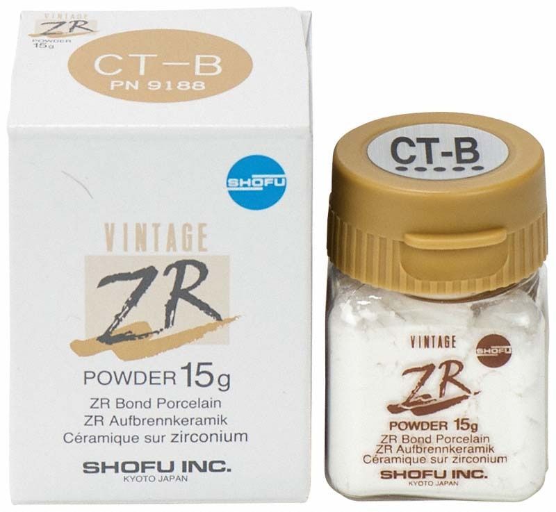 Vintage ZR Cervical Transluzent CT-B 15g Pulver neben Verpackung.