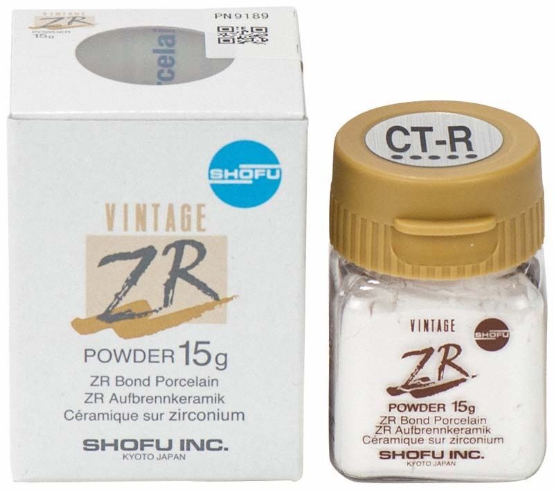 Vintage ZR Cervical Transluzent CT-R 15g Pulver in Glasfläschchen mit Verpackung.