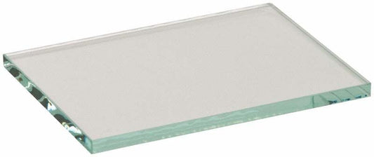 Glasplatte für Dentalmaterialien, 95 x 70 mm, beidseitig glatt.