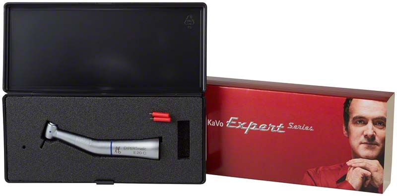 EXPERTmatic™ Winkelstück Typ E20 C in Schaumstoffverpackung mit rotem Karton.