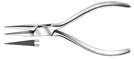 Image of Flach-Spitzzange gerieft 140mm