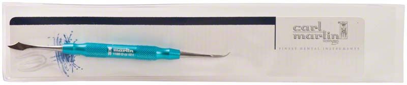 Doppelendiges blaues Modellierinstrument für präzise Dentalanwendungen in Verpackung.