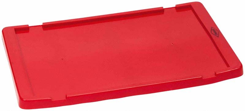 Roter Labor-Containerdeckel Größe 3 auf weißem Hintergrund.