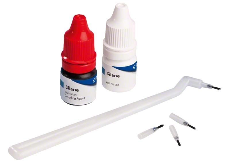 Vitique Silane Set mit Haftsilan, Aktivator und Applikationszubehör.