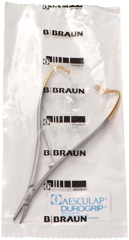 Steriler DUROGRIP® Nadelhalter MATHIEU-STANDARD in Originalverpackung.