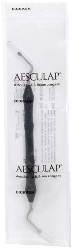 Schwarzer scharfer Löffel HEMINGWAY DO656R in Verpackung.
