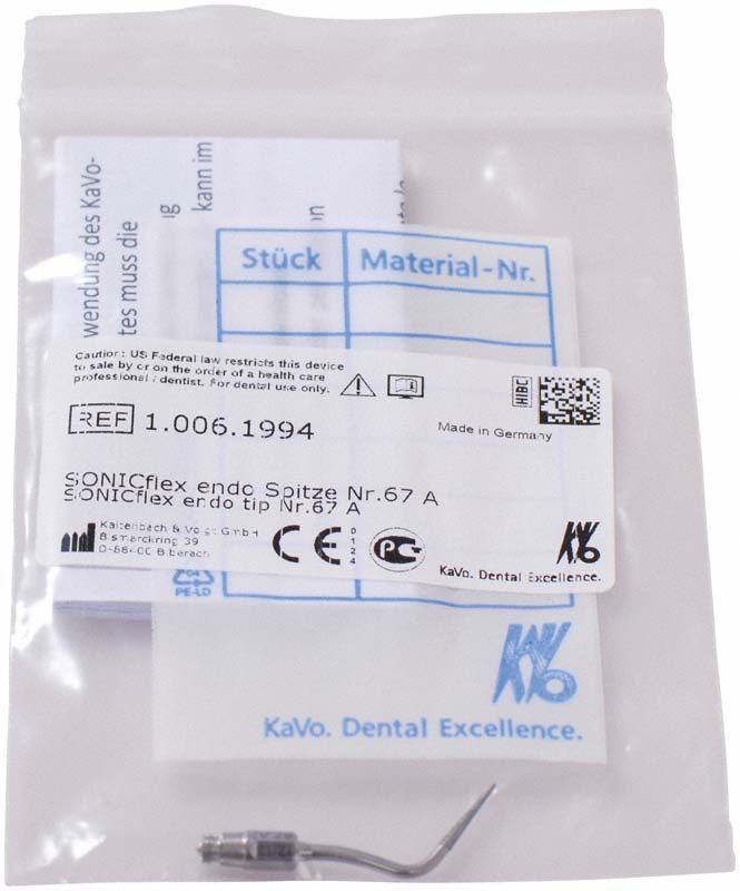 SONICflex endo Spitze Form 67A in Originalverpackung mit Etikettendetails.