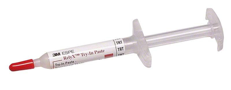 RelyX Try-In Paste Spritze für Zahnärzte, transluzent, von 3M.