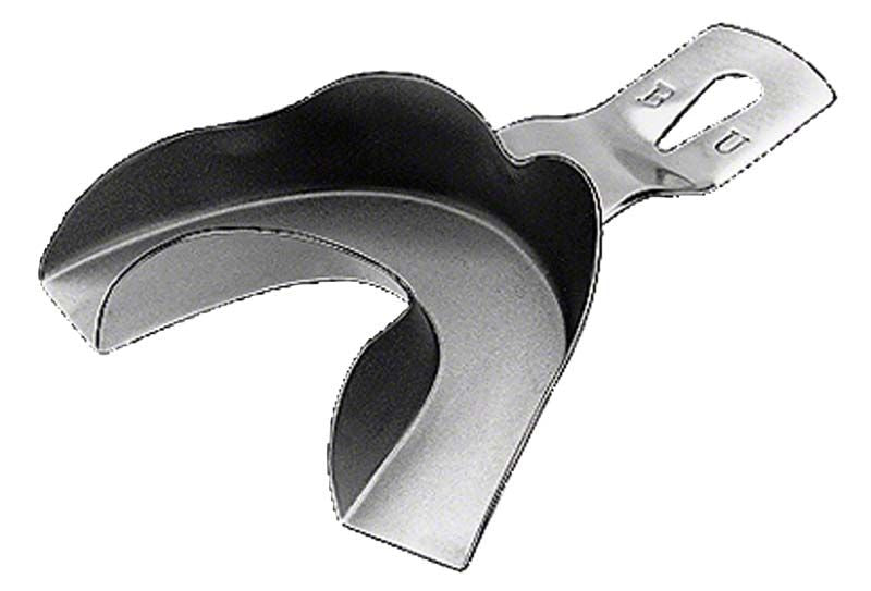 Abdrucklöffel aus Edelstahl für präzise dental Abdrücke, ungelocht.