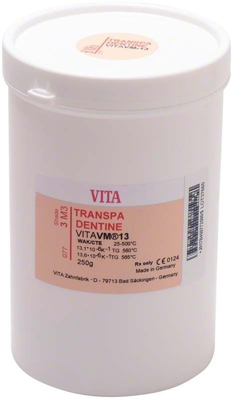 Weiße Dose VITA VM13 Transpa Dentin 250g 3M3.