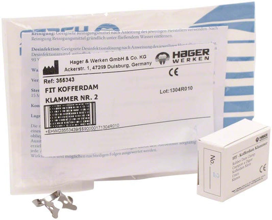 Image of Fit-Kofferdam® Prämolarenklammer Nr. 2 mit Flügeln