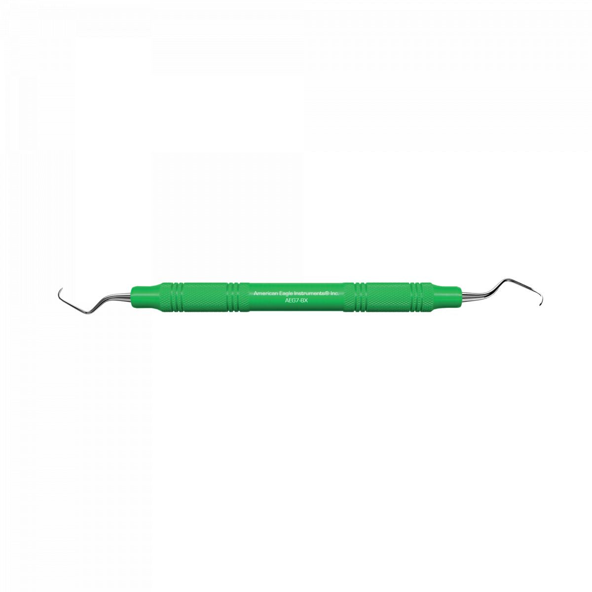 Grüner American Eagle Standard Gracey Kürette für buccale/orale Anwendung.