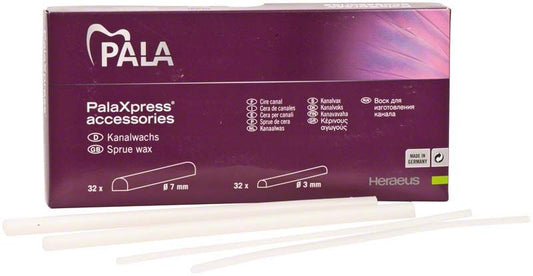 PalaXpress Kanalwachs-Verpackung mit Produktabbildung und Details.