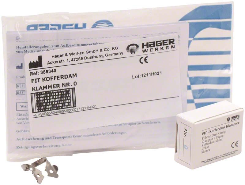 Image of Fit-Kofferdam® Prämolarenklammer Nr. 0 mit Flügeln