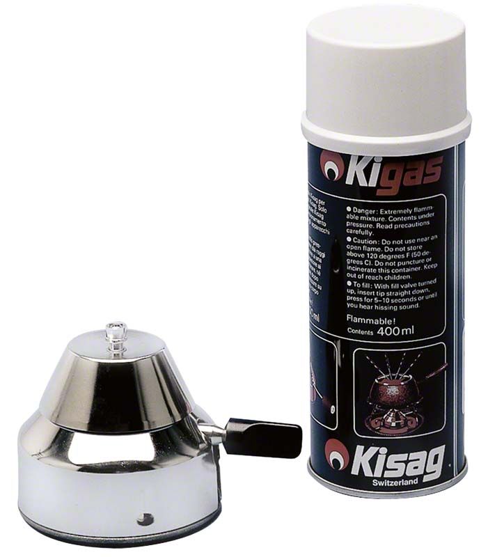 Kisag Brenner mit Gaskartusche für dentale Anwendungen.