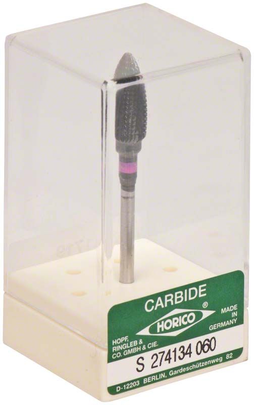 Hartmetallfräser schwarz beschichtet in transparenter Verpackung.