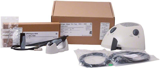 Fußsteuerung K-ERGOgrip/K-Control TLC mit Zubehör und Verpackung.