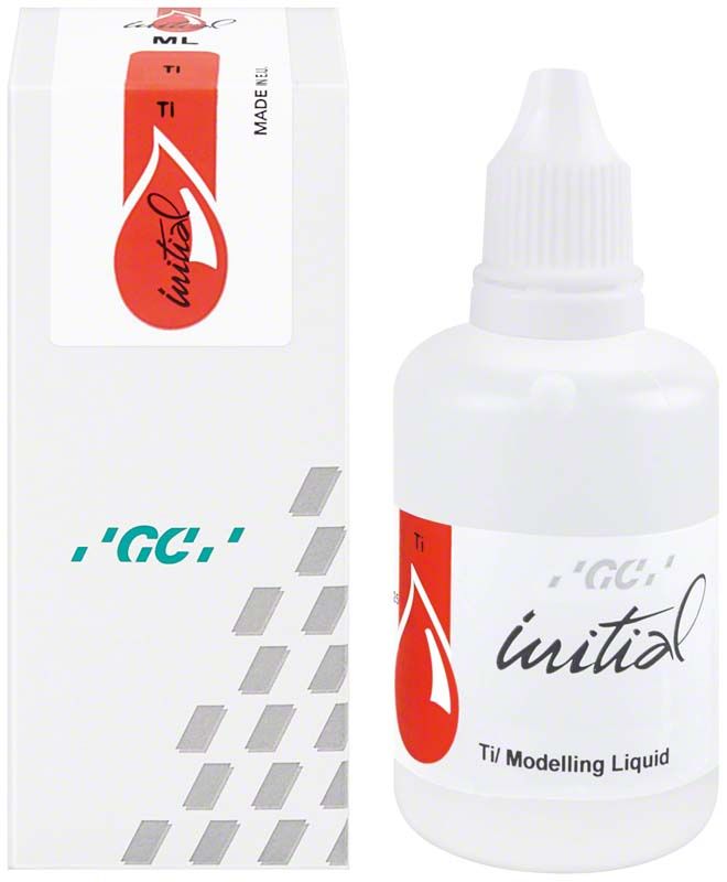GC Initial Ti Modelling Liquid 50ml Flasche neben Verpackung.