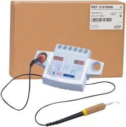 Elektrisches Wachsmesser Waxlectric I 1-Kanal mit Handstück und Verpackung.