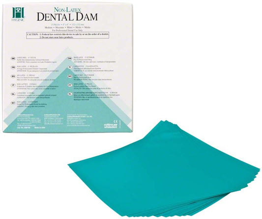 Hygenic Dental Dam non latex von Coltene Whaledent in reflektierender Farbe.