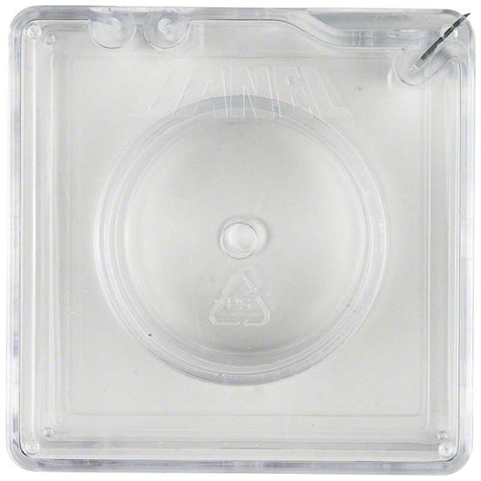 HANEL Folien Dispenser aus transparentem Kunststoff mit integriertem Edelstahl-Messer.