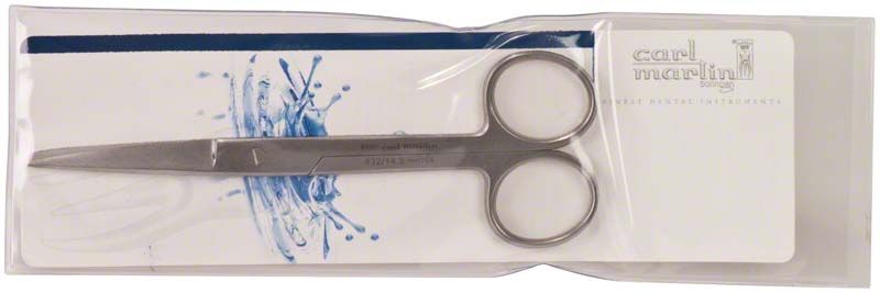 Chirurgische Schere COOPER 14,5cm in transparenter Verpackung.