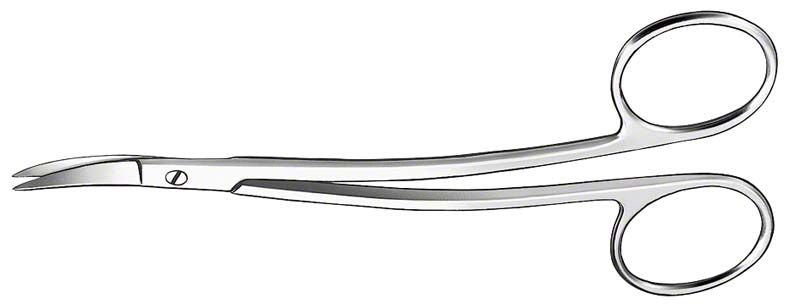 Zahnfleischschere LA GRANGE, gezahnt, 12 cm, aus Edelstahl.