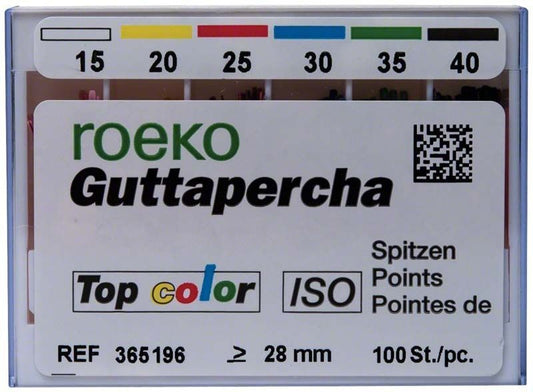 Image of ROEKO Guttapercha-Spitzen Top color Schiebeschachtel - Gr. 015-040 sortiert