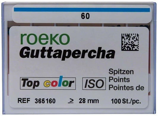 Image of ROEKO Guttapercha-Spitzen Top color Schiebeschachtel - Gr. 060 , blau
