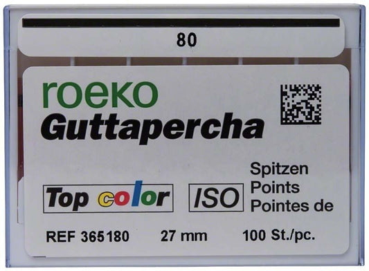 Image of ROEKO Guttapercha-Spitzen Top color Schiebeschachtel - Gr. 080 , schwarz