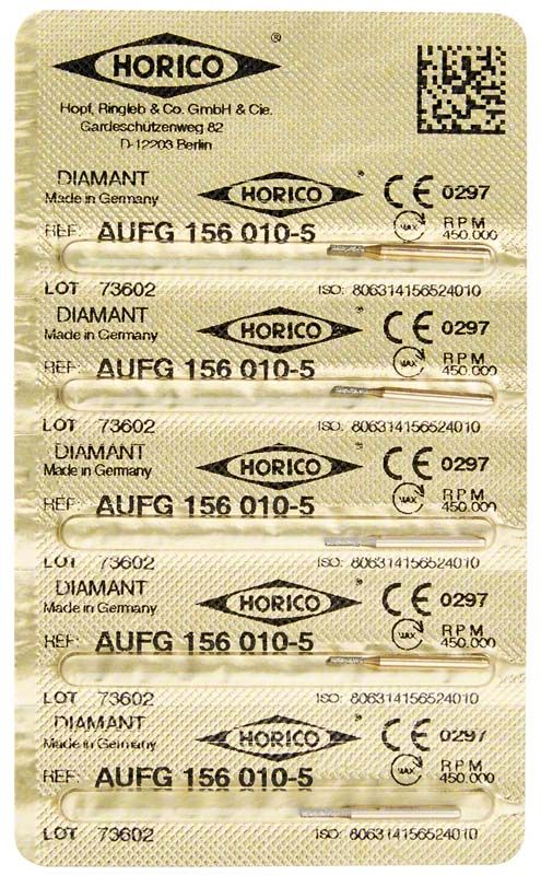 Verpackung von Löwenschleifer AuFG 156 010 Diamant-Instrumenten.